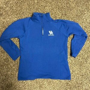 University of Kentucky blue quarter zip womens medium sweatshirt